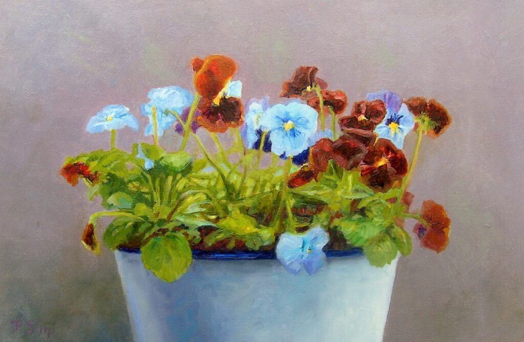 Olieverf op paneel 21 x 31,5 cm